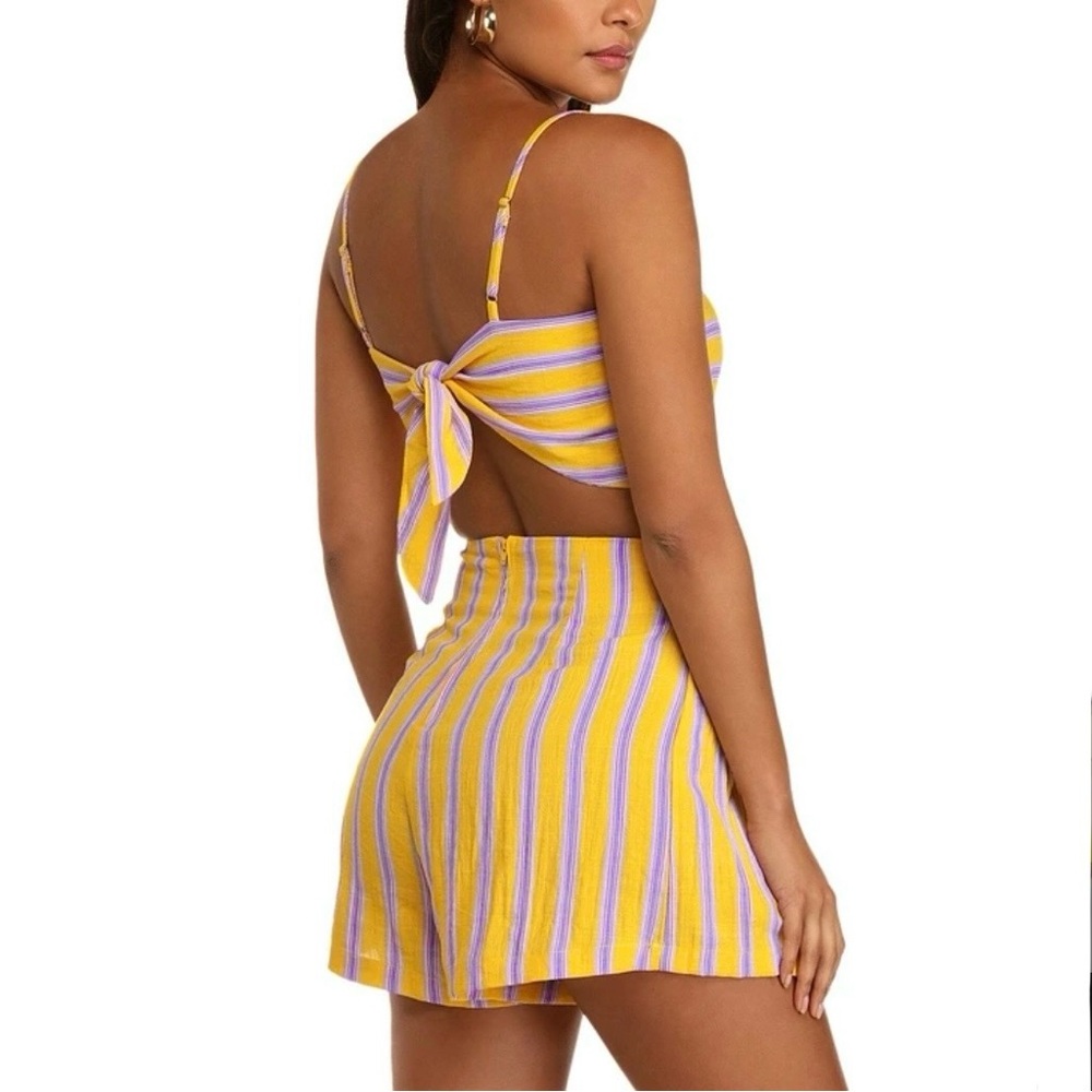 NWT Windsor Yellow Striped Linen 2-Piece Outfit - Picture 3 of 3